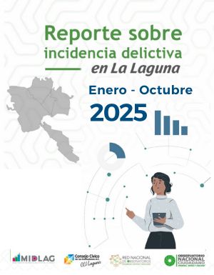 Reporte sobre incidencia delictiva en La Laguna | Enero - Octubre 2025